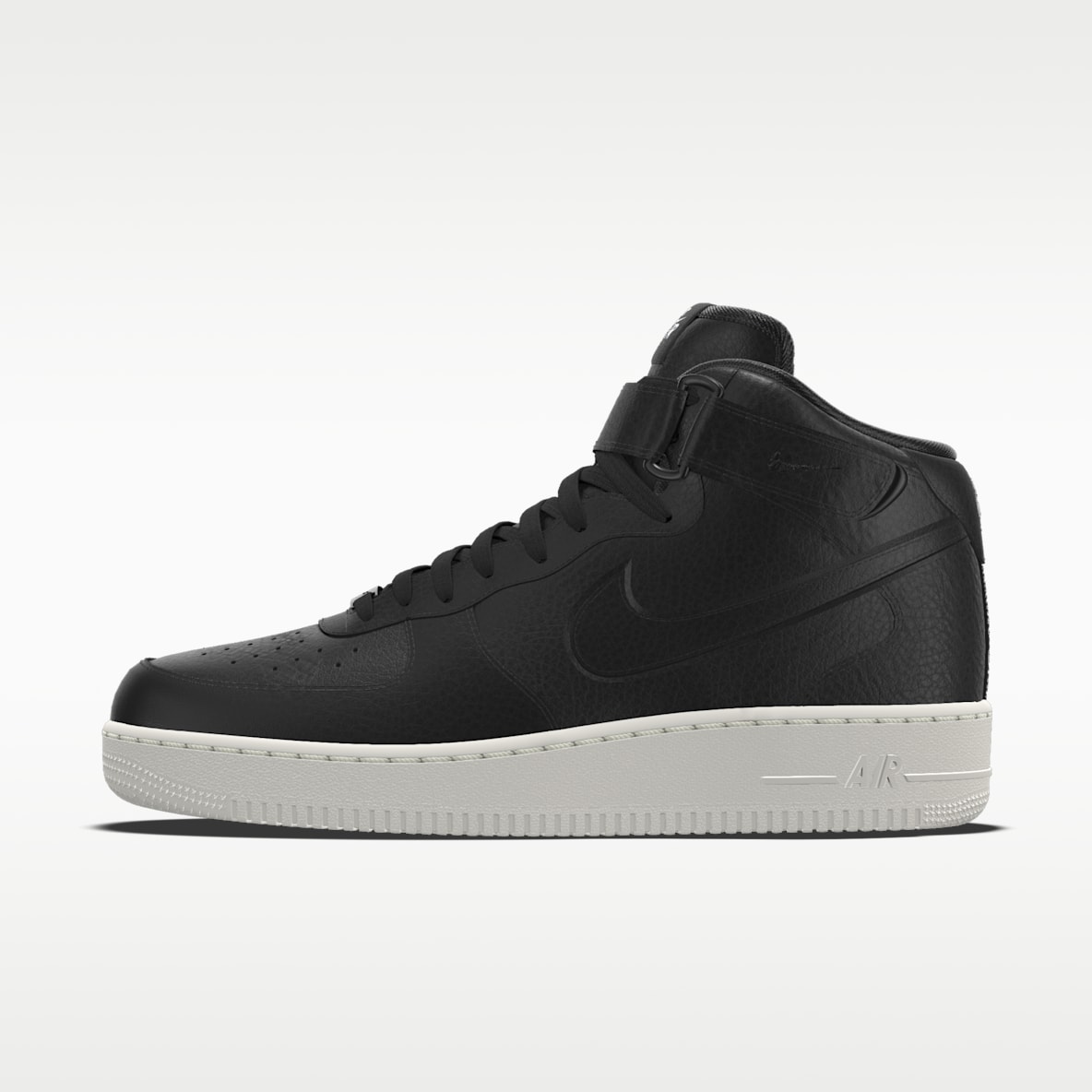 NIKE公式】 ブラック エア フォース 1 ミッドカット シューズ【ナイキ